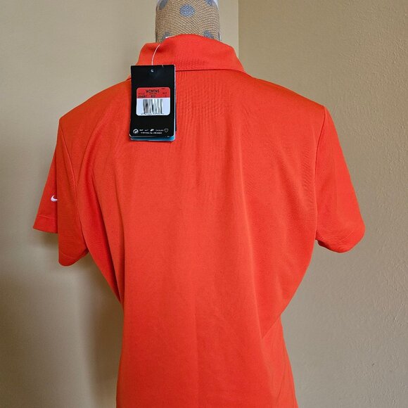 Nike Dri-FIT Victory Solid Golf Orange Polo New Large style 354067 Micro Pique - Picture 3 of 9